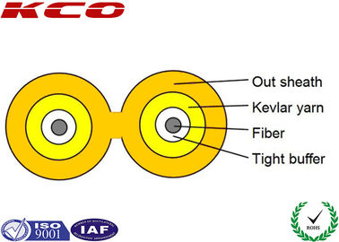 Single Mode Tight Buffered Duplex Zipcord Fiber Optic Cable 2.0mm 3.0mm LSHZ PVC for Duplex Patch Cord