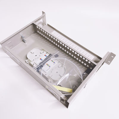 19inch 2U 48 Ports SC Simplex LC Duplex Fiber Optic Patch Panel Box with Cold Rolled Steel Construction