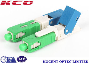 Green 2.0mm 3.0mm FTTX SC APC Field Installable Fiber Optic Fast Connector with 0.2dB Insertion Loss