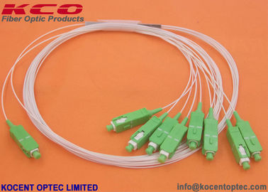 Mini Fiber Optic PLC Splitter 1x8 with 0.9mm Cable and 1.0m Length for 1260nm~1650nm Wavelength