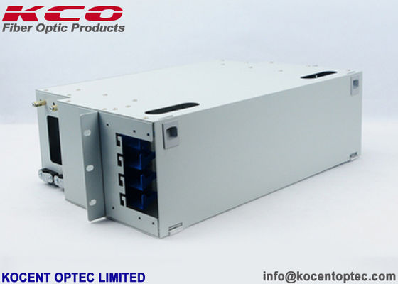 48 Core Rack Mountable Fiber Optic Distribution Unit with 19'' Standard and 1.0mm Steel Thickness