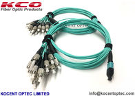 Elite MPO 16core FC/UPC Optical Fiber Patch Cord OM4 50/125 Aqua LSZH 16 Fiber