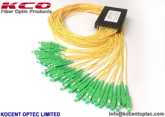 2.0mm 3.0mm FTTH 1x32 SC APC G567A2 Fiber Optic Splitter PLC Splitter with ABS Box Modular