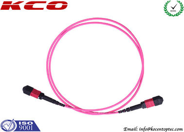 LSZH Pink Cover LC FC SC Type MPO Breakout Cable and MPO Fan Out Cable for Fiber Optics