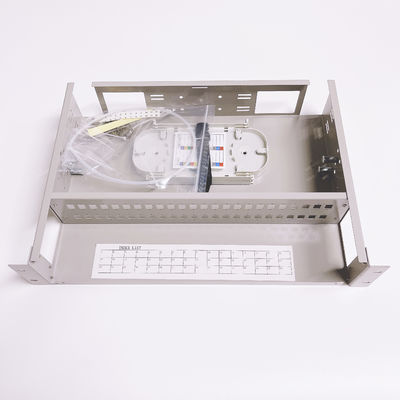 FTTH繊維パッチ盤箱19inch 2U 48の港SC単信LCの二重