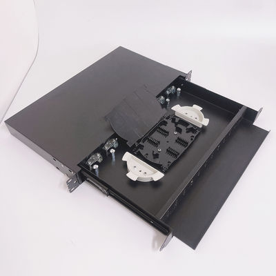 12 Ports 19 Inch Rack Mount Fiber Optic Patch Panel with Drawer Sliding 485x300x1U Design