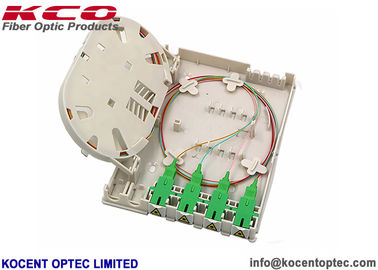 4 Port 4 Core Indoor Fiber Optic Termination Box with ABS+PC Material for FTTx Network System